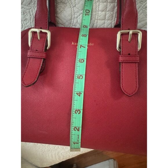 Kate Spade Cove Street Pillbox Red Leather Pippa Satchel Purse Handbag - Picture 6 of 15